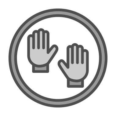 Eldivenler web simgesi vektör illüstrasyonu 