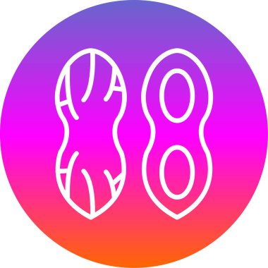 Yer fıstığı web simgesi, vektör illüstrasyonu