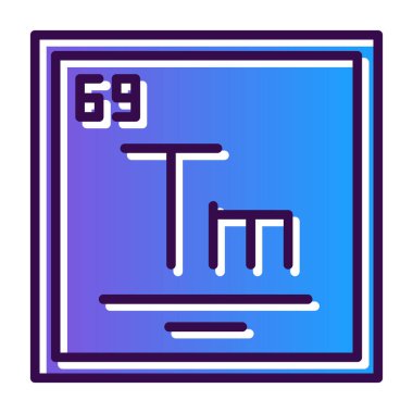 Mavi ve beyaz bir ikonun vektör illüstrasyonu