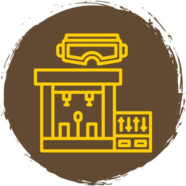 Bir bina simgesinin vektör illüstrasyonu