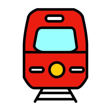 izole tren çizgi film tasarım vektör çizimi