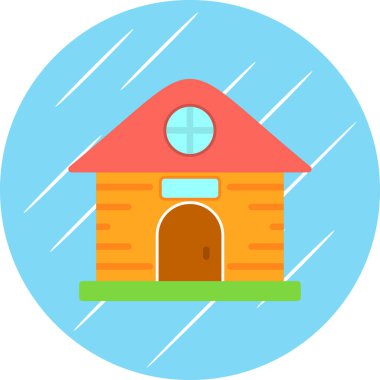 Şemsiyeli yağmurlu ev