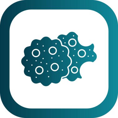 Kurabiye simgesi, vektör illüstrasyonu basit tasarım