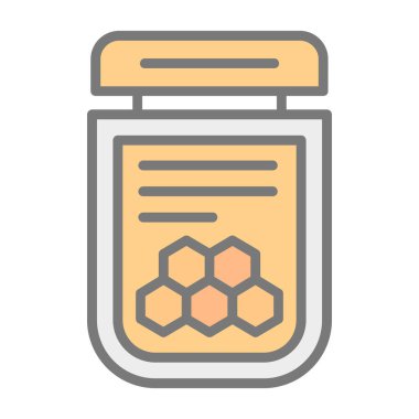 Basit Bal simgesi, vektör illüstrasyonu