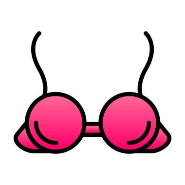 lingerine sembolü, sütyen simgesi, vektör çizimi 