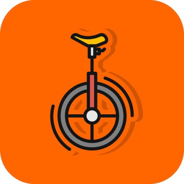 Unicycle simgesinin vektör illüstrasyonu