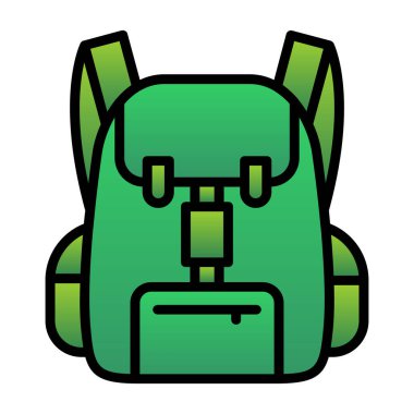 sırt çantası simgesi, grafik tasarımı, vektör illüstrasyonu 