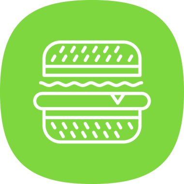 Sandviç. Web simgesi basit illüstrasyon