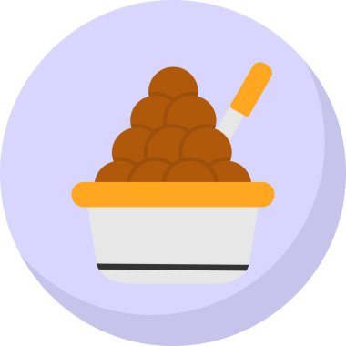 Köfteli kase, vektör çizimi 