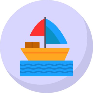 tekne web simgesi basit illüstrasyon