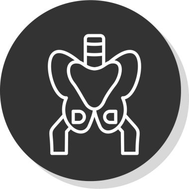 Kemik simgesinin vektör illüstrasyonu