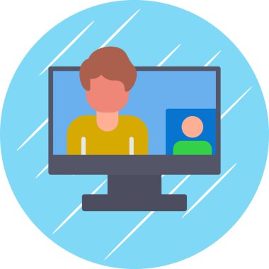 Dizüstü bilgisayar vektör çizimi ile çalışan adam