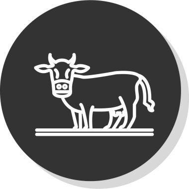 Bir ineğin vektör simgesi 