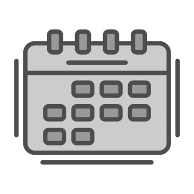 Takvim simgesi, vektör illüstrasyonu basit tasarım