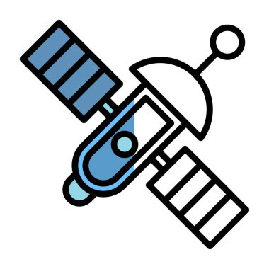 uydu simgesi, vektör illüstrasyonu basit tasarım