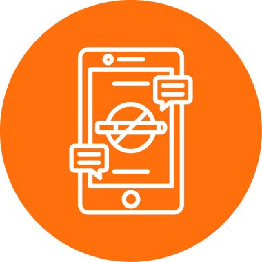 Cep telefonu. Web simgesi basit illüstrasyon