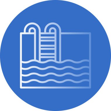 Havuzu web simgesi, vektör çizim 