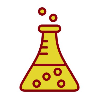 Bilim şişesi. Basit tasarım. Beaker vektör simgesi              