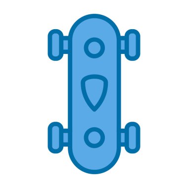 Kaykay. Web simgesi basit illüstrasyon