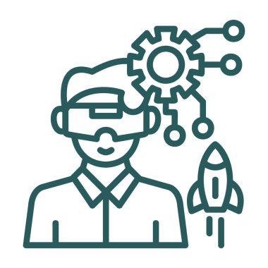 sanal gerçeklik vektörü simgesi