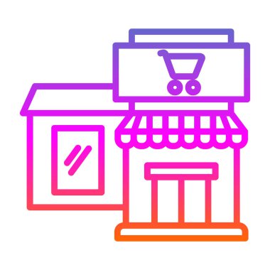 Alışveriş arabası ikon vektör illüstrasyonu