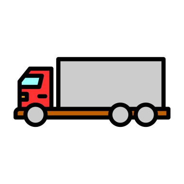 kamyon simgesi, vektör illüstrasyonu basit tasarım