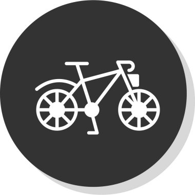 Bisiklet yassı simgesinin vektör illüstrasyonu