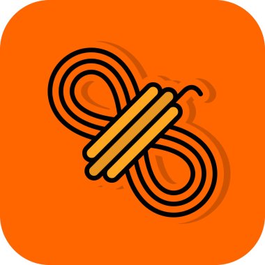 İp düz simgesinin vektör illüstrasyonu