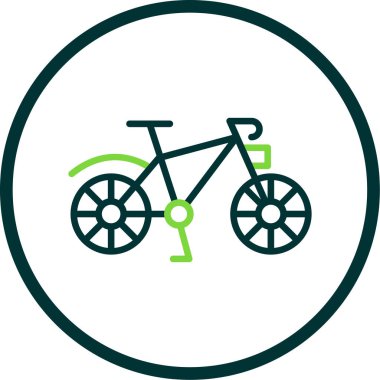 Bisiklet yassı simgesinin vektör illüstrasyonu