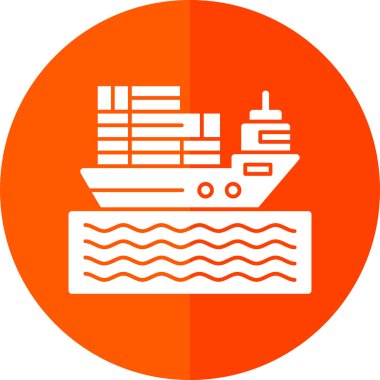 Kargo gemisi kutsal kişilerin resmi, vektör çizim