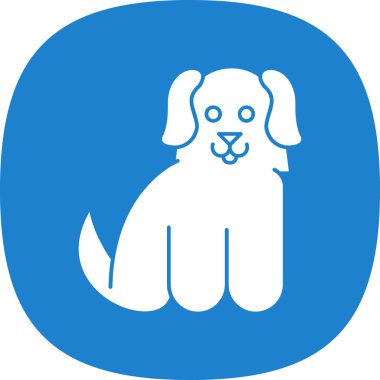 köpek simgesi, vektör illüstrasyonu basit tasarım