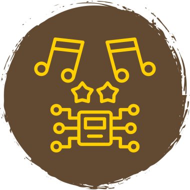 Müzik notası simgesi. vektör illüstrasyonu