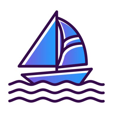 Yat simgesi vektör illüstrasyonu