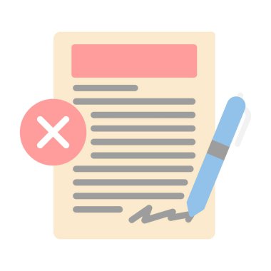 belge ve kalem simgesi. vektör.