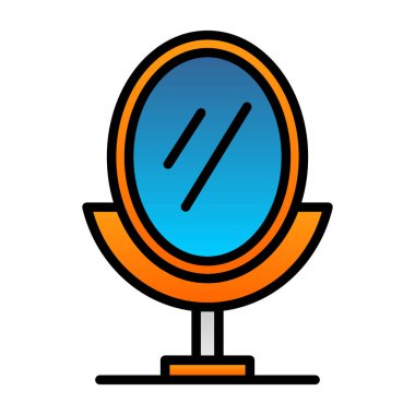 ayna simgesi, ağ basit illüstrasyon