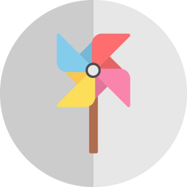 Yel değirmeni daire vektör simgesi