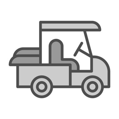 Golf Arabası simgesinin vektör illüstrasyonu