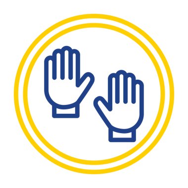 Eldivenler web simgesi vektör illüstrasyonu 