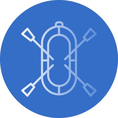 Rafting simgesinin vektör illüstrasyonu 