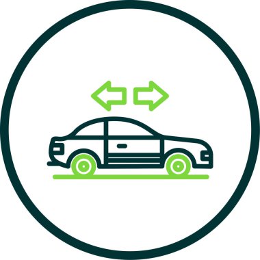 araba simgesi, vektör illüstrasyonu