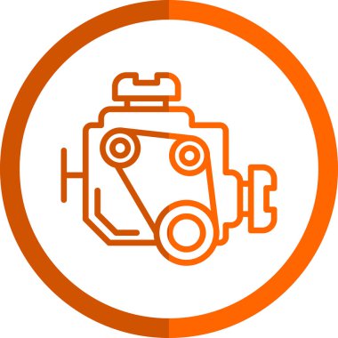 motor simgesi, vektör illüstrasyonu basit tasarım