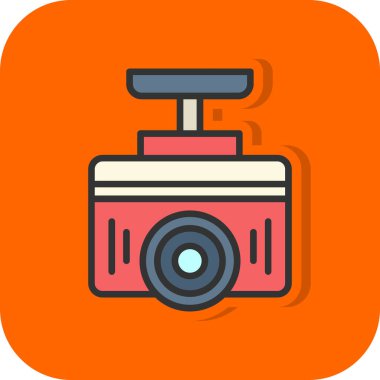 Kamera. Web simgesi basit illüstrasyon