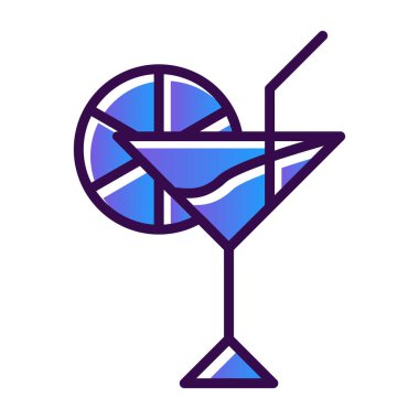 Kokteyl simgesinin vektör illüstrasyonu