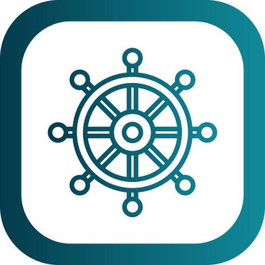 Direksiyon ikonu. Basit resimleme