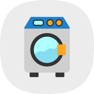 Çamaşır makinesi. Basit tasarım çizimi