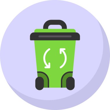 Çöp Kutusu simgesi, vektör illüstrasyonu basit tasarım