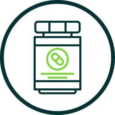 Antibiyotik ilaç şişesi vektör çizimi