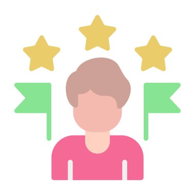 Yıldız puanı. Web simgesi basit illüstrasyon