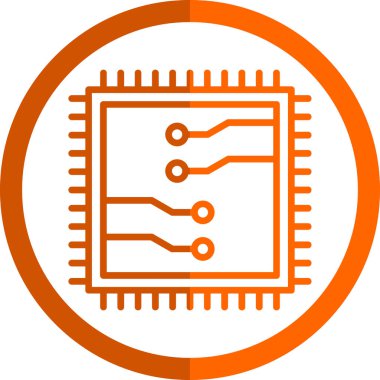 çip simgesi, vektör illüstrasyonu basit tasarım