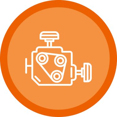 araba motoru simgesi, vektör illüstrasyonu basit tasarım